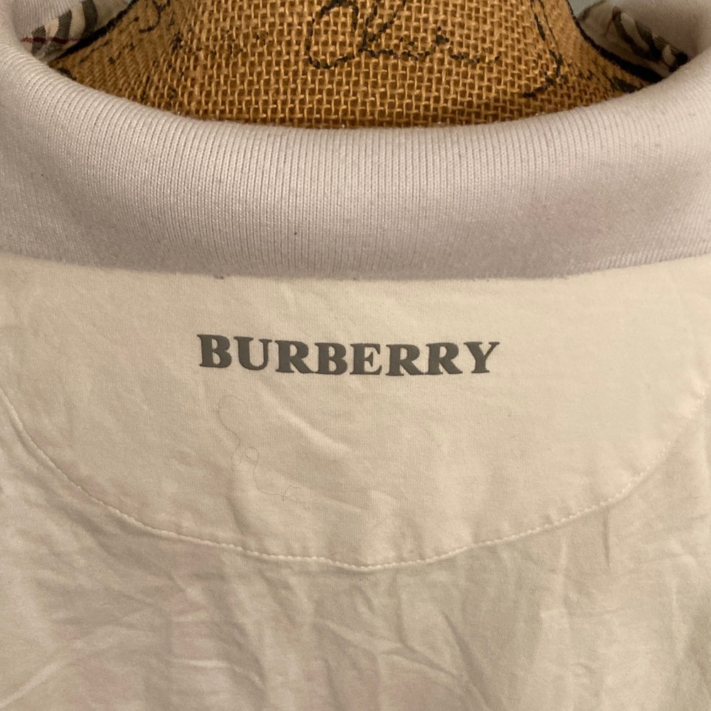 Burberry London Classic White Polo with Iconic Trim Women Size M - Picture 13 of 13
